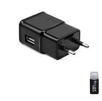 מצלמה זעירה נסתרת במטען טלפון עם חיבור ישיר לאינטרנט הבייתי